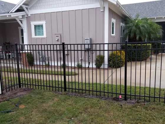 Black aluminum fence